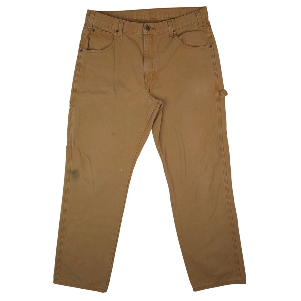 Dickies Carpenter Pants Mens 34x32 Brown Duck Canvas‎ Utility Workwear Gorpcore